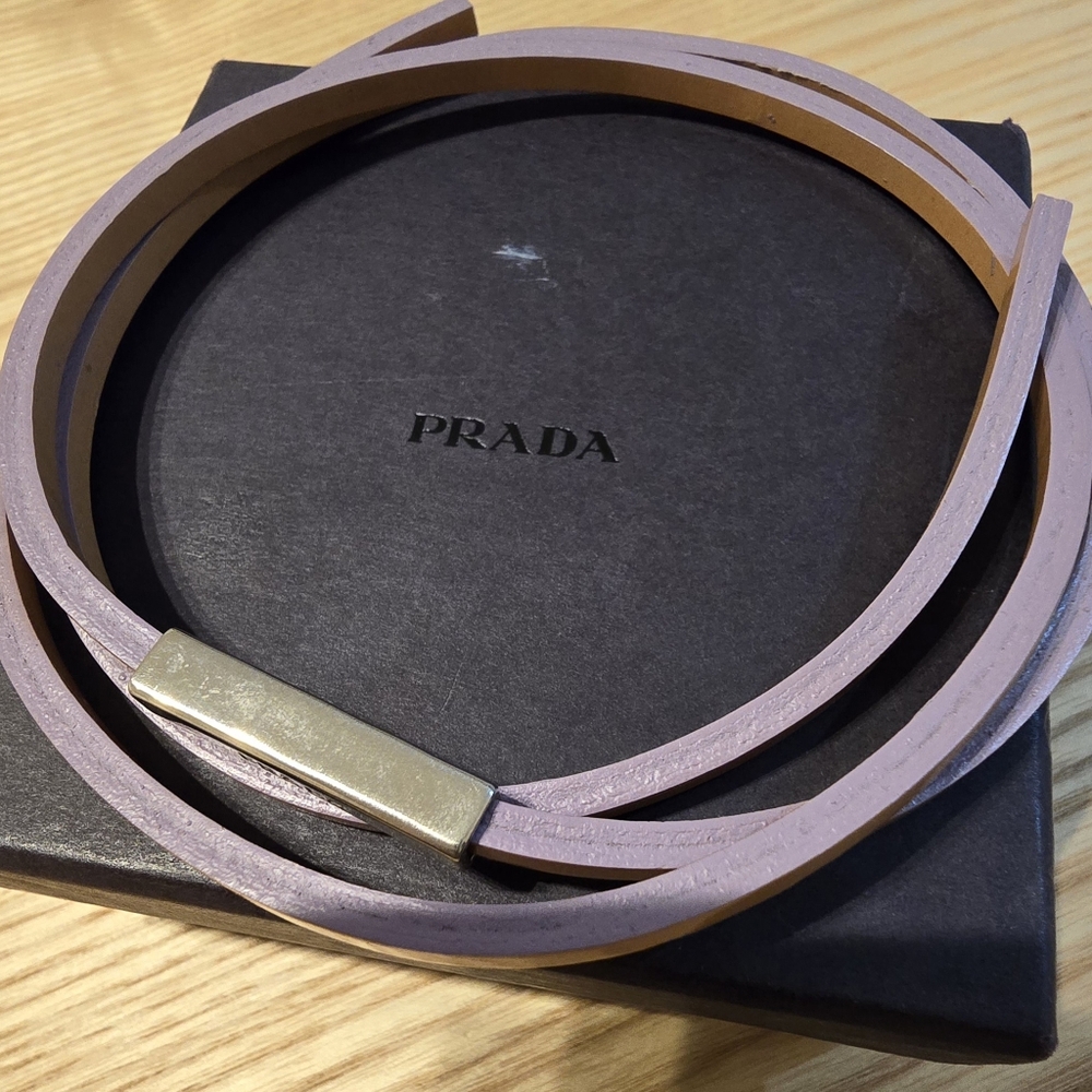 Prada Leather String Necklace Choker Bracelet - Collana In Pelle
